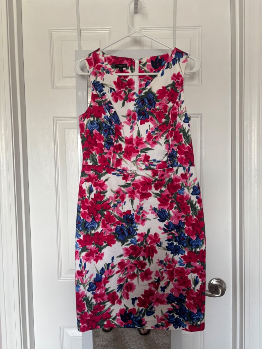 Talbots Floral Sateen Sheath Dress